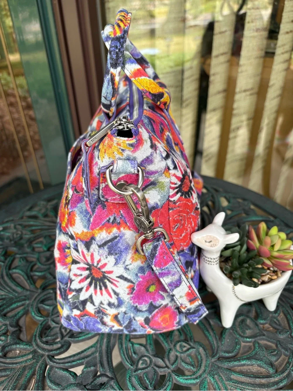 NWOT HOBO Sheila Medium Satchel Poppy Floral Crossbody Bag